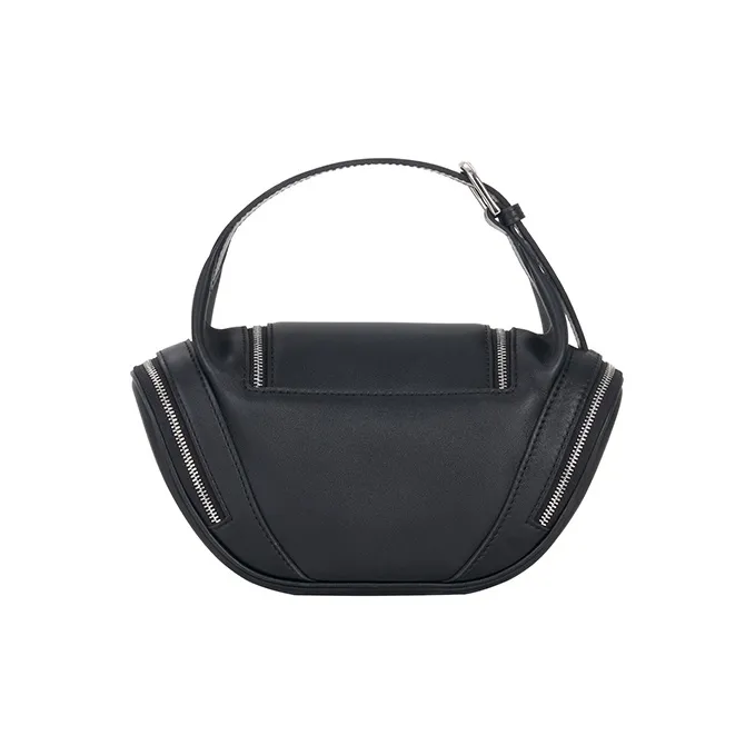 HXXXXS Top Grain Cow Leather Handbag Women's Black/Cookie/Floral Pink-2