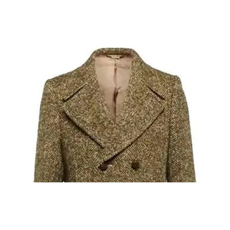 GUCCI Double Breasted Wool Blend Coat-3