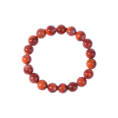 Xiao Tian Southern Red Agate Single Wrap Beaded Bracelet Unisex