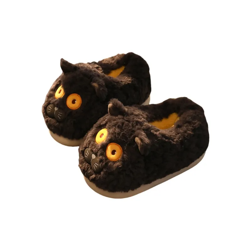JINGEYU Winter Cartoon Insulated Cotton Slippers Indoor Home Cute Students Warm Velvet Slippers-2