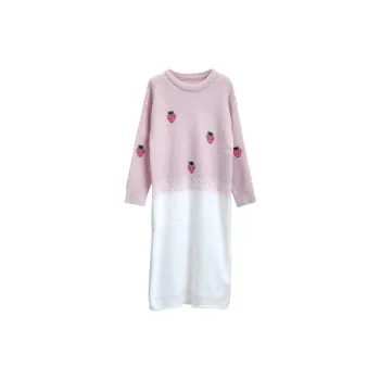 Maultiay Nightgown Women's Pink White