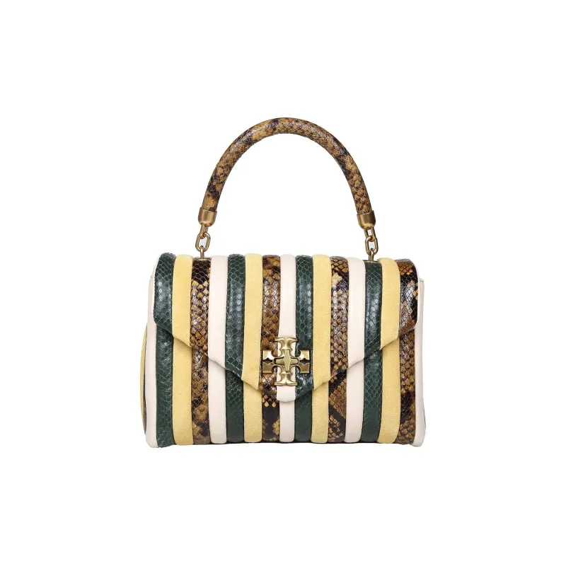 TORY BURCH Kira Leather Shoulder Bag, Crossbody Bag, Handbag Trumpets Women's Multicolor-0