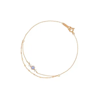 4℃ 10K Rose Gold Tanzanite Topaz Bracelets Women's Gold