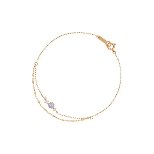 4℃ 10K Rose Gold Tanzanite Topaz Bracelets Women's Gold