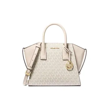 MICHAEL KORS Coated Canvas Shoulder Bag, Crossbody Bag, Handbag Small Size Women's Vanilla White