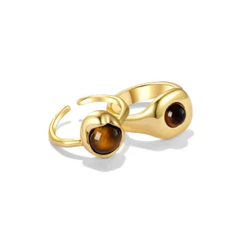 ZEGL Tiger's Eye Stone Rings Women's