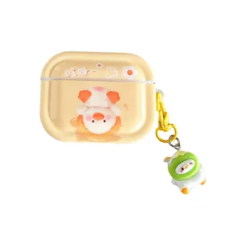 Baohuguang Compatible With AirPods 2/pro/1 TPU Ins Cute Milk Milk Duck Fully Enclosed Headphone Cases