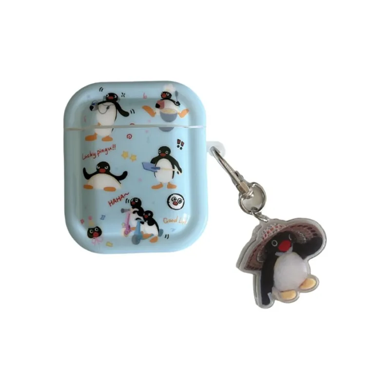 Baohuguang Compatible With AirPods 1/2/3 TPU Ins Cartoon Cute Mischievous Penguin High Value Appearance Headphone Cases-2