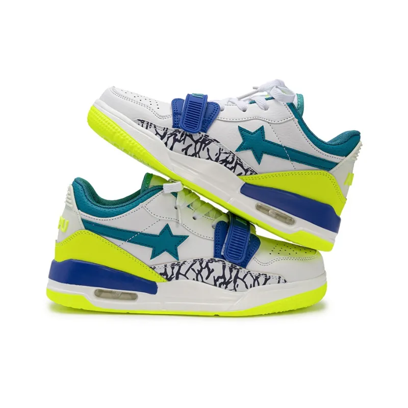 WELKIN&WZWJ Stars Collection White Sneakers Slip-Resistant Height Increasing Low-Top Skateboard Shoes Unisex-147
