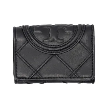 TORY BURCH Fleming Nappa Leather Wallet Small Size Women's Black