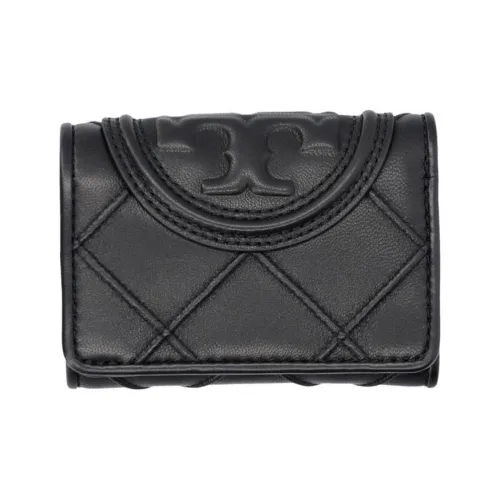 TORY BURCH Fleming Nappa Leather Wallet Small Size Women's Black