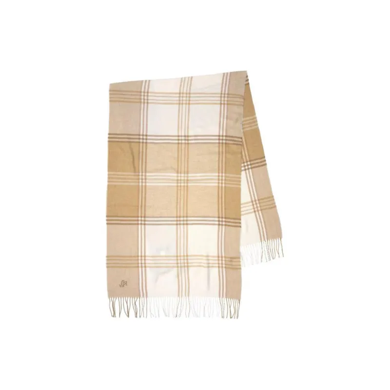 Polo Ralph Lauren Merino Wool Nylon Acrylic Polyester Knit Scarves Women's Brown-2