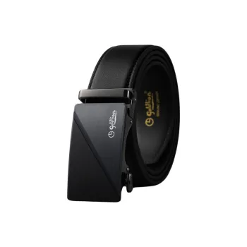 GOLDLION Top Grain Cow Leather Belt Men's Black 3.5cm
