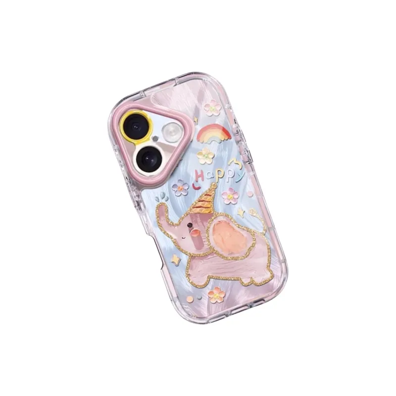 BYZ Silicone Material Creamy Elephant Phone Case Compatible With Apple IPhone 16/15/14/13/12 Phone Cases-2