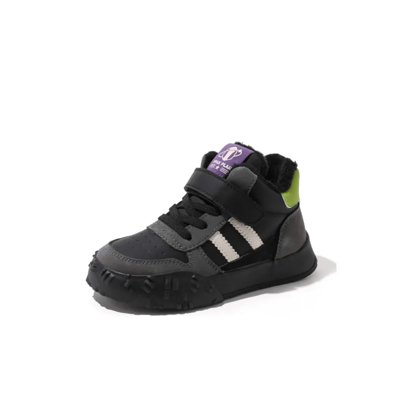 BIG WASP Slip Resistant Anti Kick Abrasion Resistant Mid Top Kids' Skateboarding Shoes Kids'-23