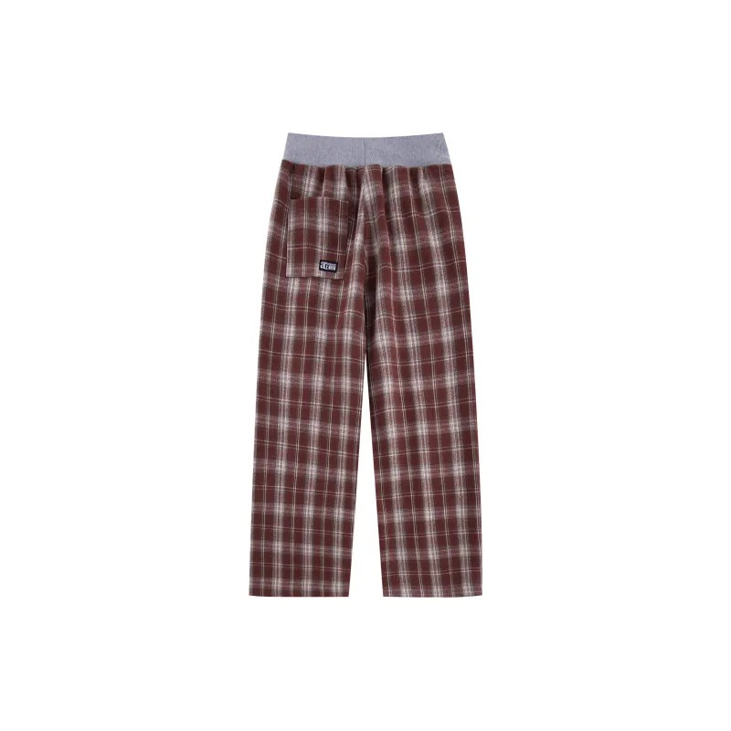 WORKSOUT Casual Pants Unisex Brown Red-1