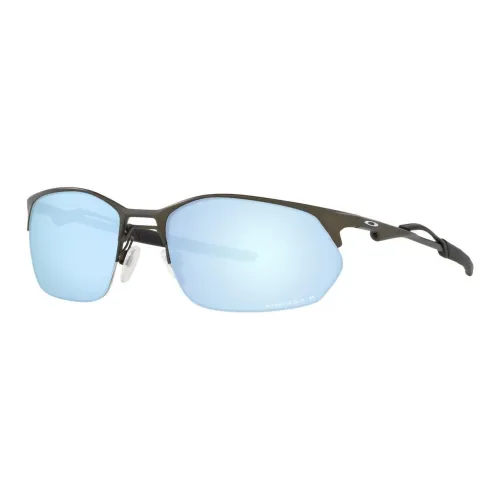 Oakley Metal Rectangular Sunglasses Men's Satin Lead