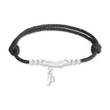 Rising Bamboo Bracelet (Black Cord)