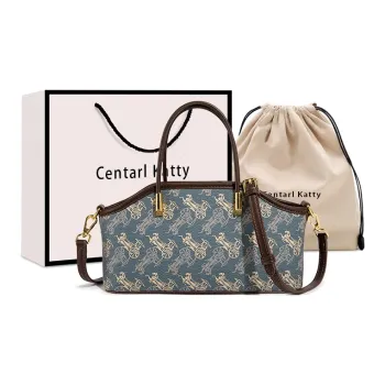 CentarlKatty Polyurethane One Shoulder Handbags Women's Coach Blue & Coffee