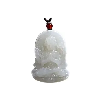 Run Ding Hetian Jade Necklaces Green Jade Unisex