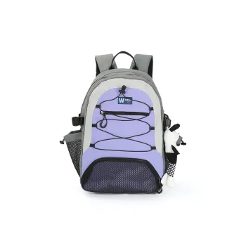Wenpercy Nylon Backpack Travel Bag Students Backpack Regular Unisex Purple/Black/White