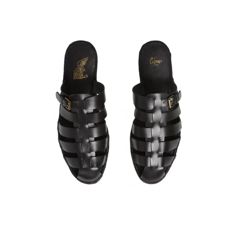Castaner x ANCIENT GREEK SANDALS Closed Toe Slippers 2cm Men's Black-3