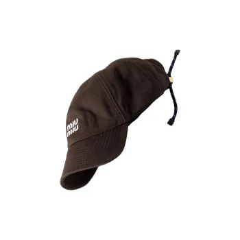 MIU MIU Denim Baseball Caps Women's Coffee