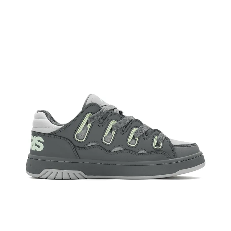 OSIRIS Coverage Slip Resistant Cushioning Wear Resistant Height Increasing Low Top Skateboard Shoes Unisex Gray Green-1