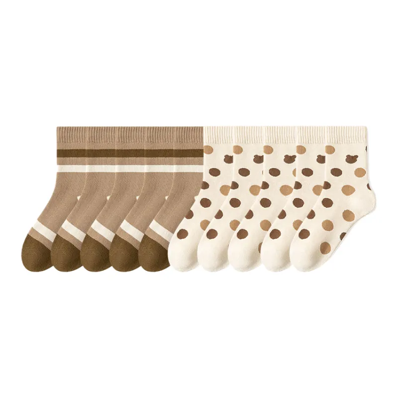 Lan Miao Mid Calf Socks Women's Combo Set-5