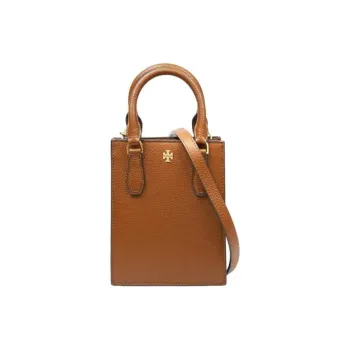 TORY BURCH Blake Cow Leather Handbag, Shoulder Bag, Crossbody Bag Mini Women's Brown