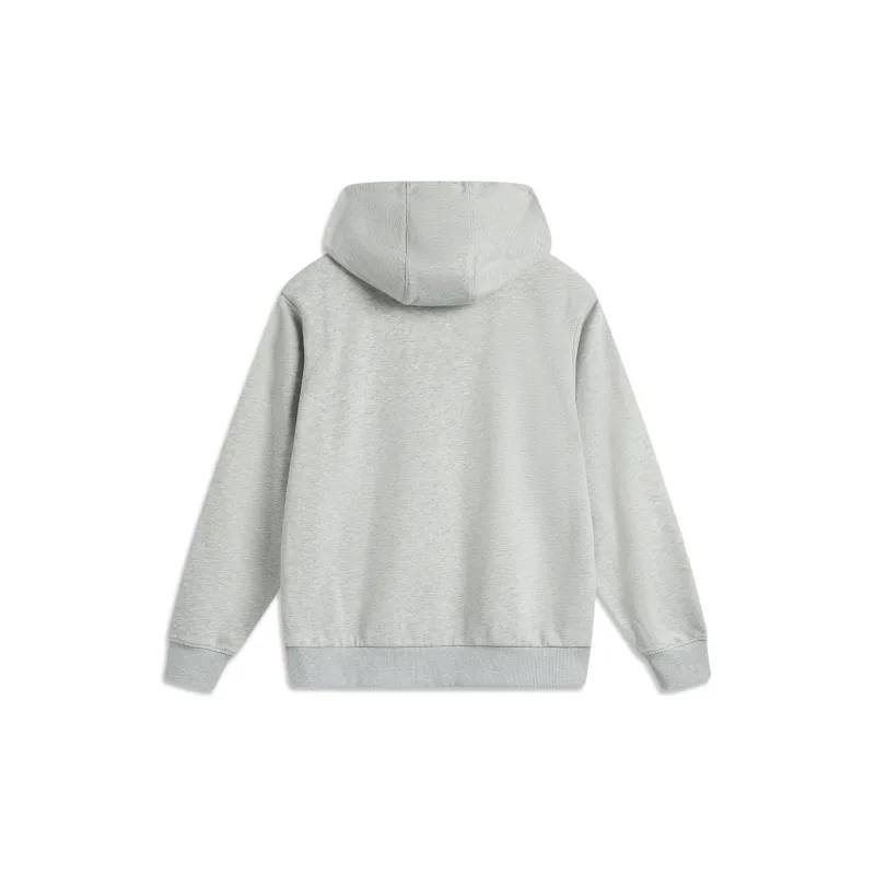 LiNing Sports Life Collection Sweatshirt Men's Heather Gray Geological Gray Mixed Color-1
