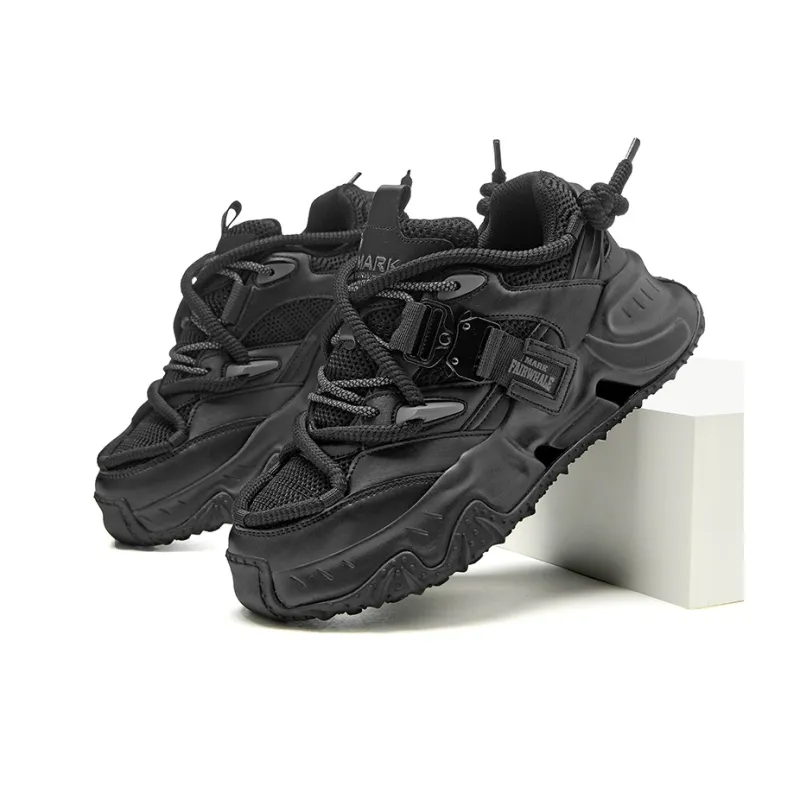 FAIRWHALE Slip Resistant, Abrasion Resistant, Lightweight Low Top Chunky Sneakers Unisex-9