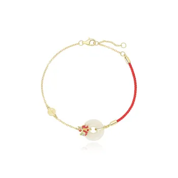 WEITIANXUAN Hetian Jade Bracelets White Jade/Pale Greenish White Jade Unisex