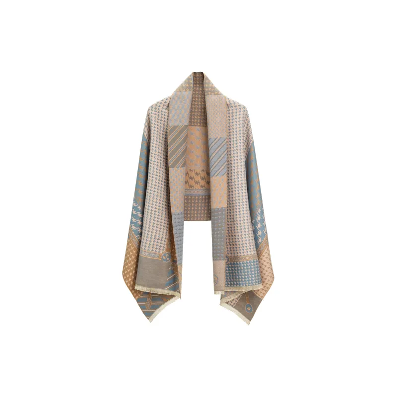 Shanghai Story Polyester Knit Scarves Women's-11