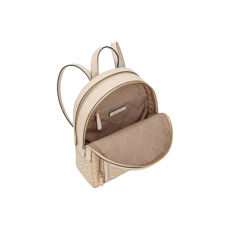 MICHAEL KORS Jaycee Jacquard Backpack Medium Size Women's Light Gold-2