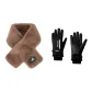 Brown Scarf+Purple Glove