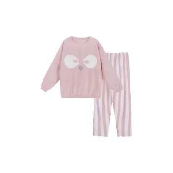 OEING Pajama Set Women's Big Eyes Pink