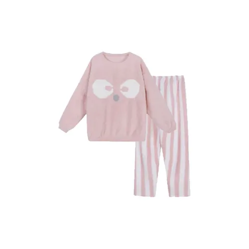 OEING Pajama Set Women's Big Eyes Pink