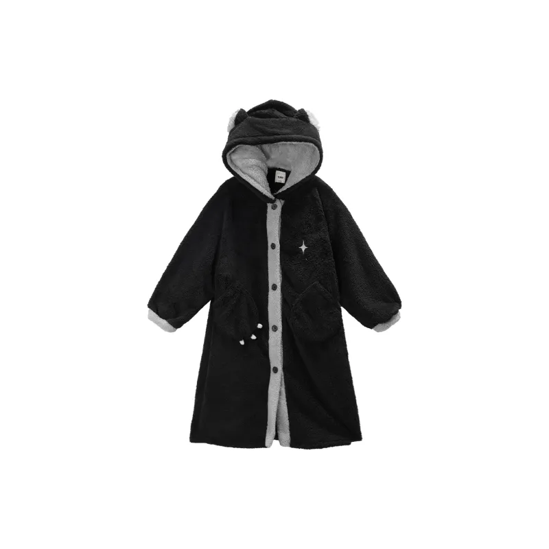 YSO Cool Cat Series Bath Robes Men's Black-0