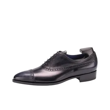 GAZIANO GIRLING Warwick Dress Shoes Men's Black Gray Matte
