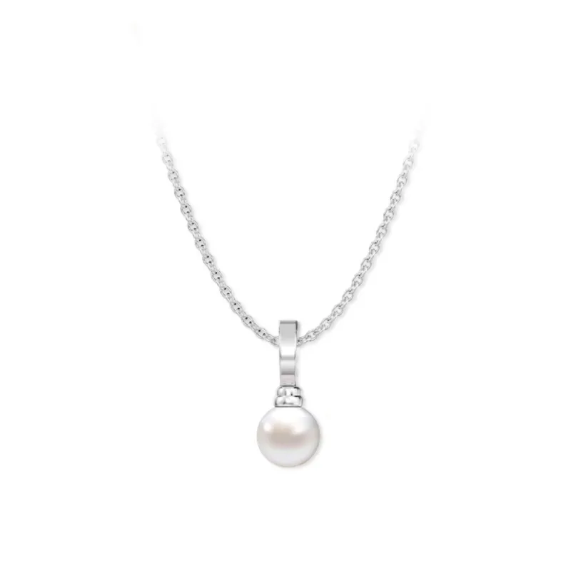 Mistova JEWELRY White Gold Plated S925 Silver Pearl Necklaces Women's-0