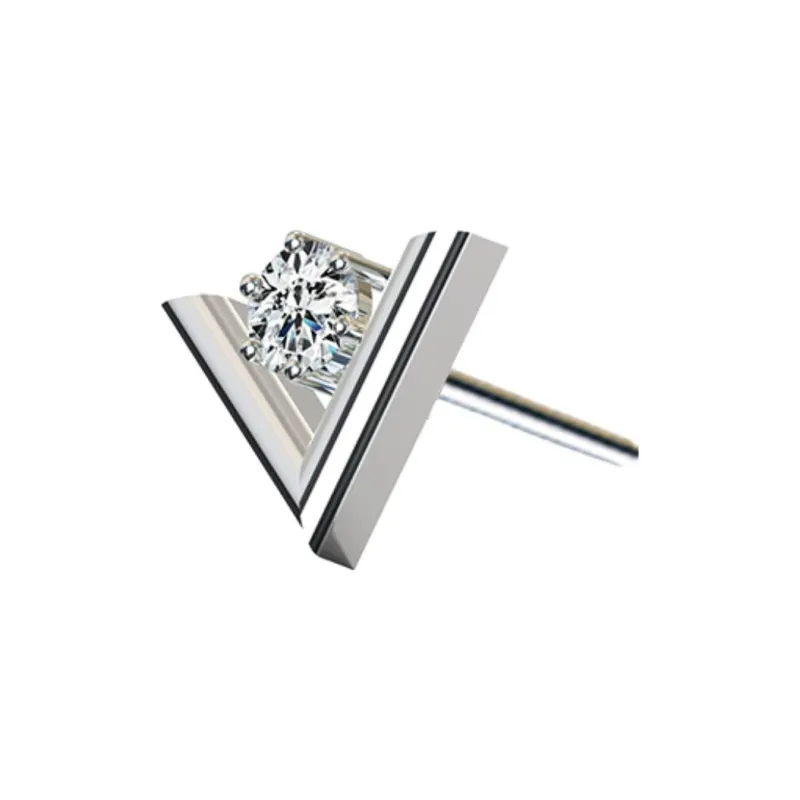 ICEWALD 925 Sterling Silver, Diamond Stud Earrings Unisex White-0