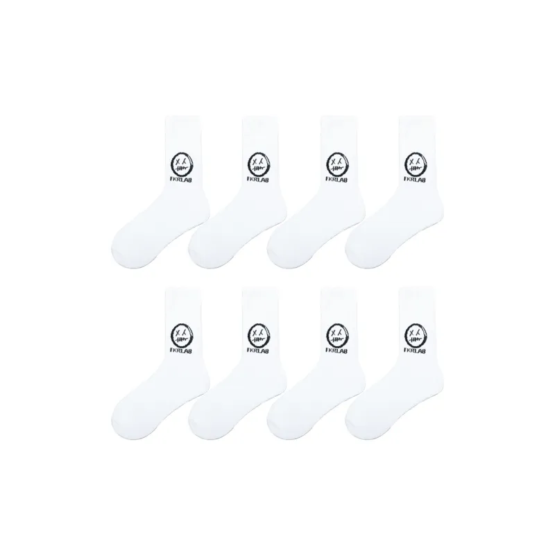 Kinglake Mid Calf Socks Unisex 4 Pack White-6