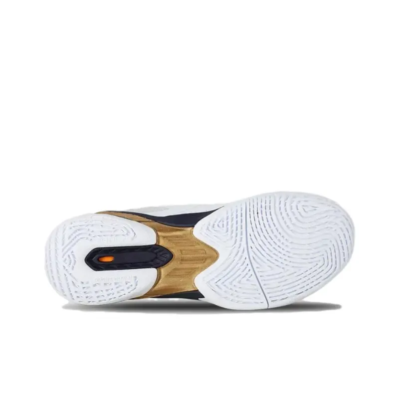 VICTOR Anti-Slip Wear-Resistant Low-Top Badminton Shoes Unisex White Blue And Gold-2