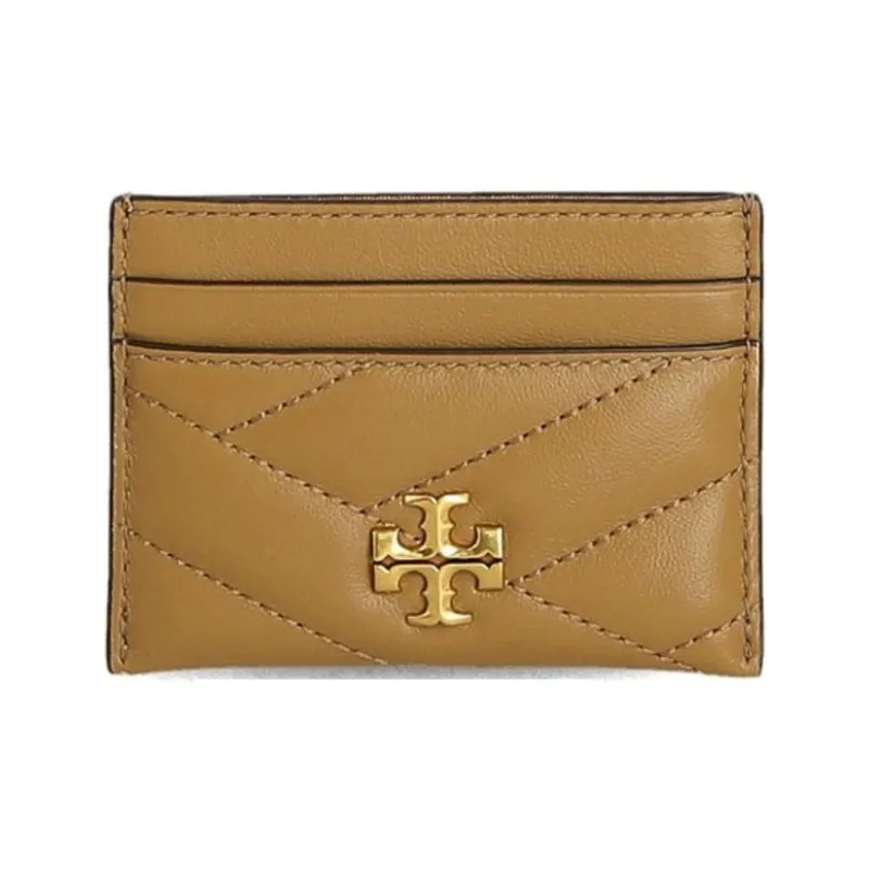 TORY BURCH Kira Sheepskin Card Holder Mini Women's Brown-0