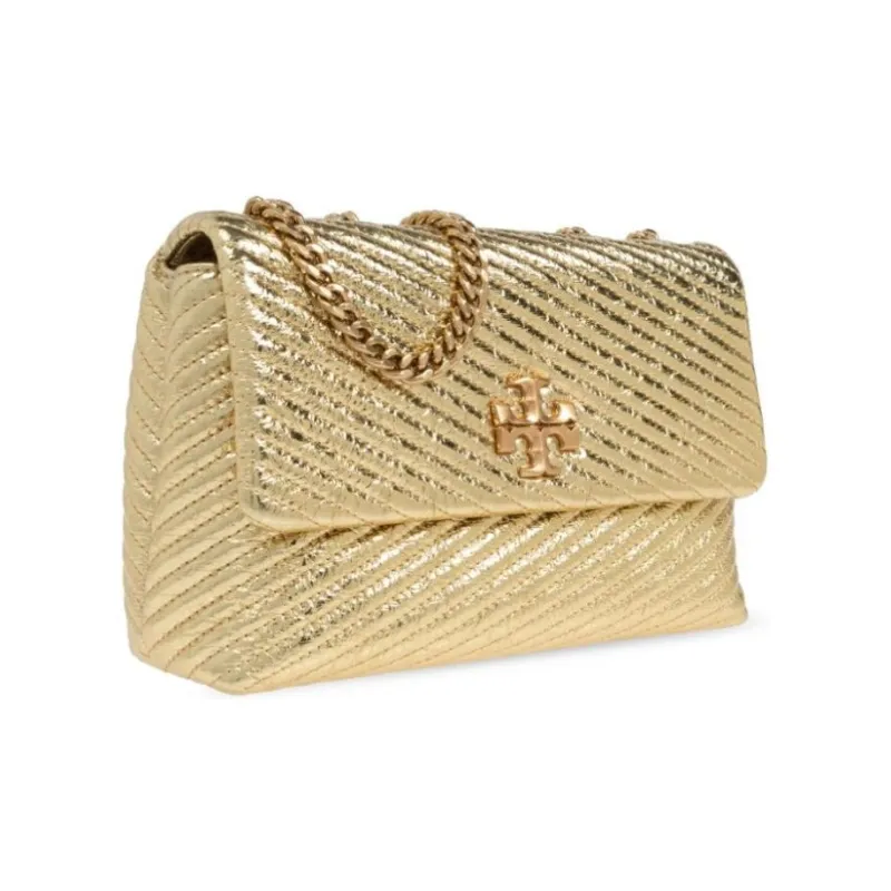 TORY BURCH Kira Lambskin Portable Crossbody Bag, Shoulder Bag Trumpets Women's Gold-1