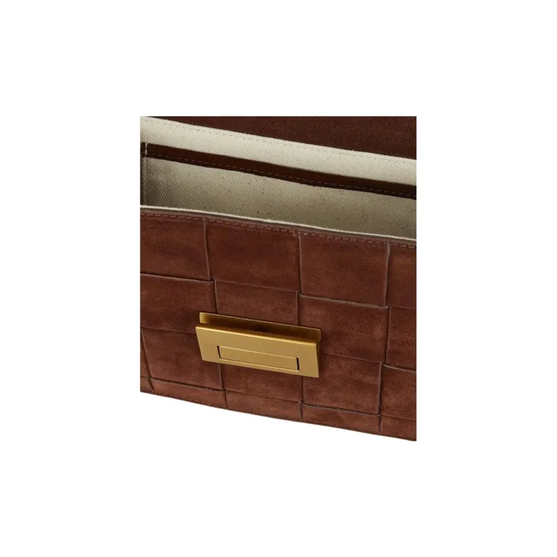 Loeffler Randall Cow Leather Crossbody Bag Shoulder Bag Medium Size Women's Dark Khaki-3