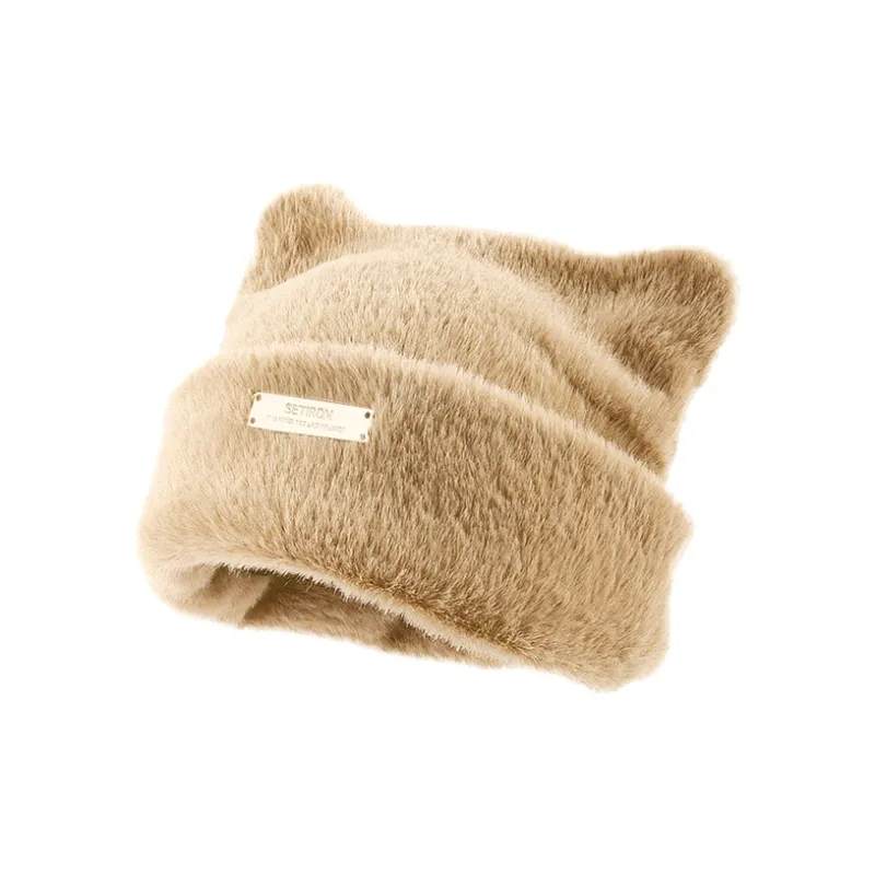 LECAGE Imitation Mink Fur Beanies Unisex-4