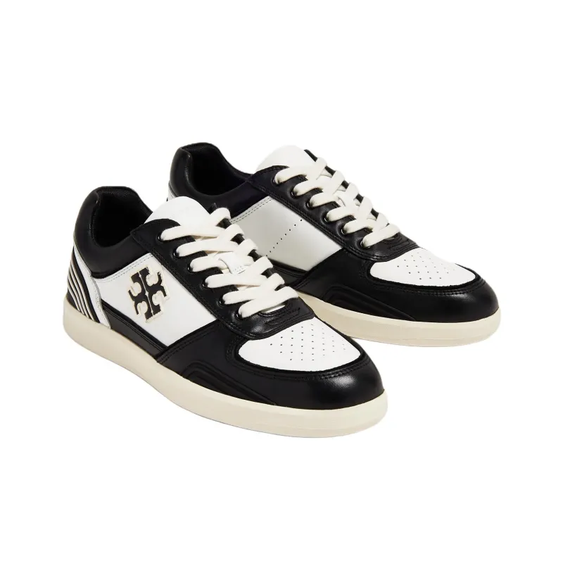 TORY BURCH Clover Court Colour-block Leather Sneakers-2