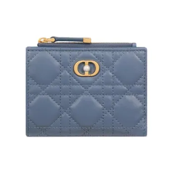 DIOR Jolie Lambskin Wallet Women's Denim Blue